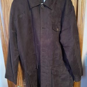 Caribbean Joe Men’s Large Jacket Brown Polyester Vintage